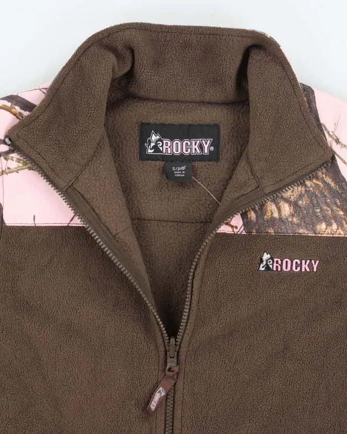 Vintage Women's Pink Real Tree Camouflage Full Zip Fleece - S sold by Rokit product image thumbnail 3