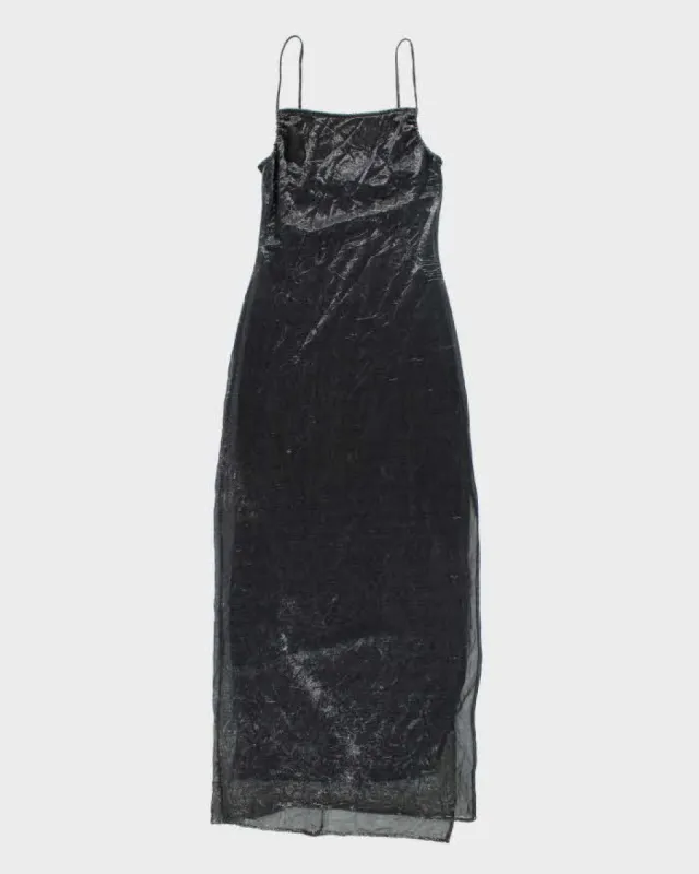 Y2k 00s Le Chateau Cowl Neck Sparkly Dress - XS sold by Rokit
