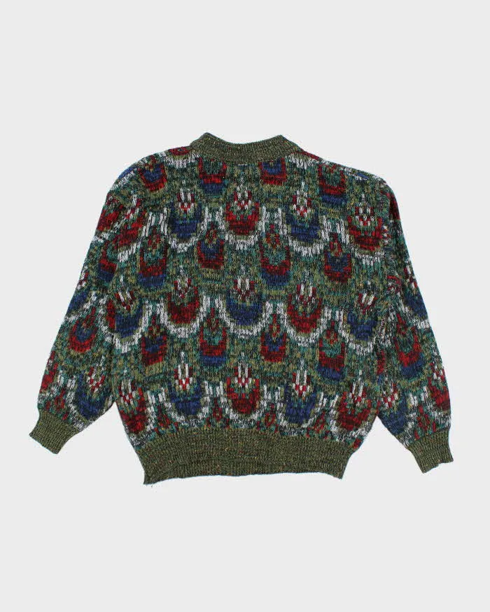 Vintage 90's Philippe Derry Patterned Chunky Wool Blend Jumper - L sold by Rokit product image thumbnail 2