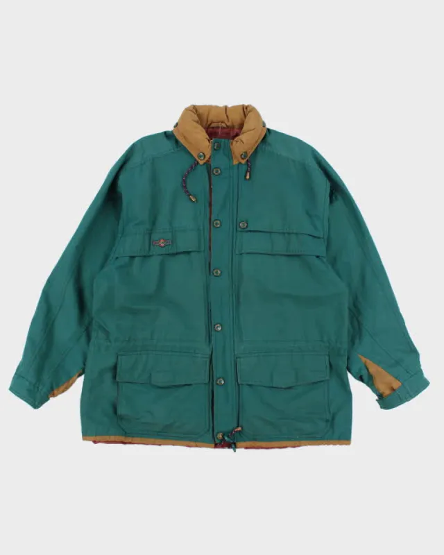 Vintage 90's Columbia Button Up Hidden Hood Anorak Jacket - L sold by Rokit