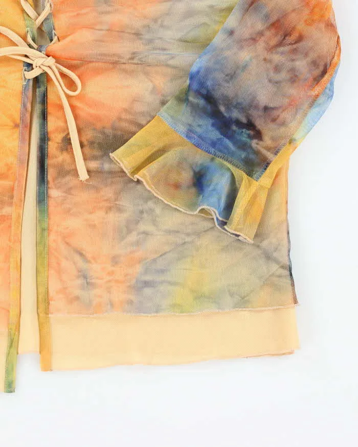 Vintage 90s Sarfisado Lace-up Mesh Top - M sold by Rokit product image thumbnail 4