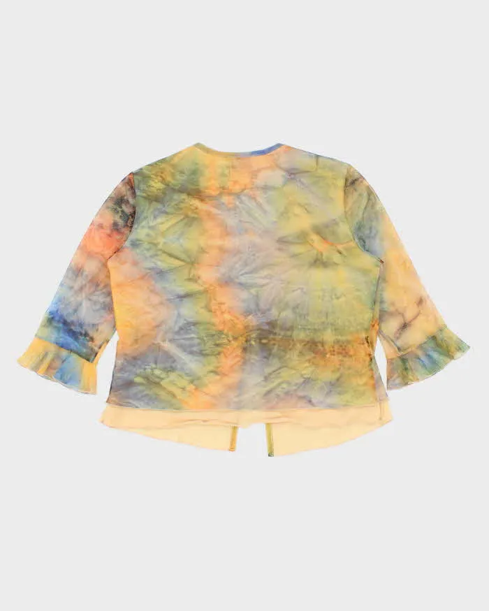 Vintage 90s Sarfisado Lace-up Mesh Top - M sold by Rokit product image thumbnail 2