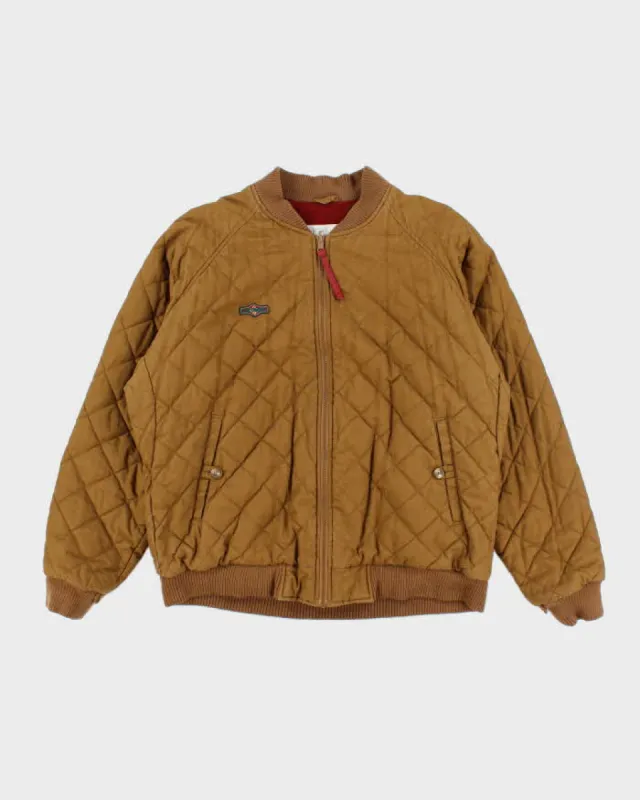 Vintage 90's Columbia Quilted Bomber Jacket - L sold by Rokit