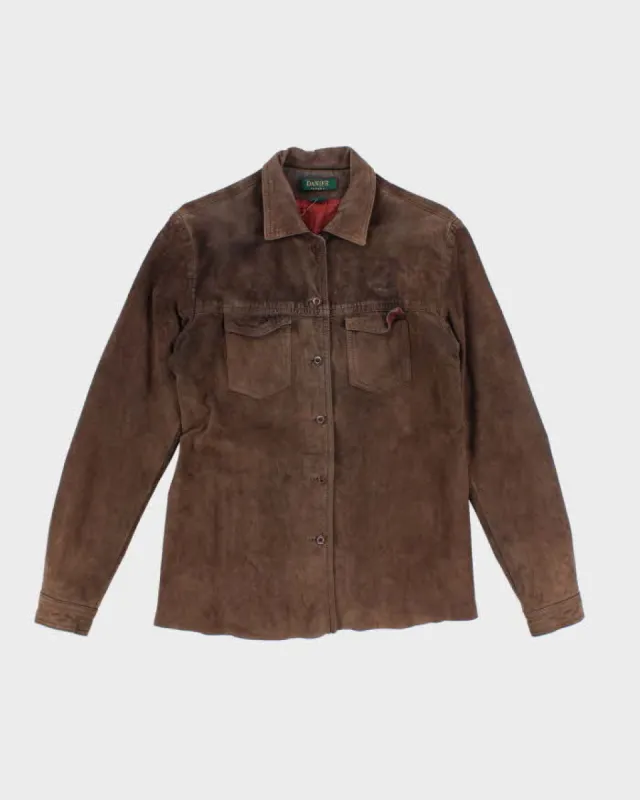 Vintage Y2K Women's Danier Suede Long Sleeve Shirt - XS sold by Rokit