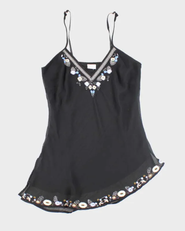 Y2k 00s Suzy Beaded & Embroidered Cami - M sold by Rokit