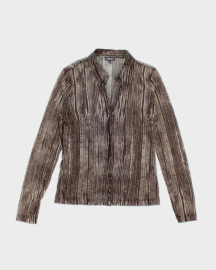 Y2k 00s Mexx Mesh Button-up Blouse - L sold by Rokit