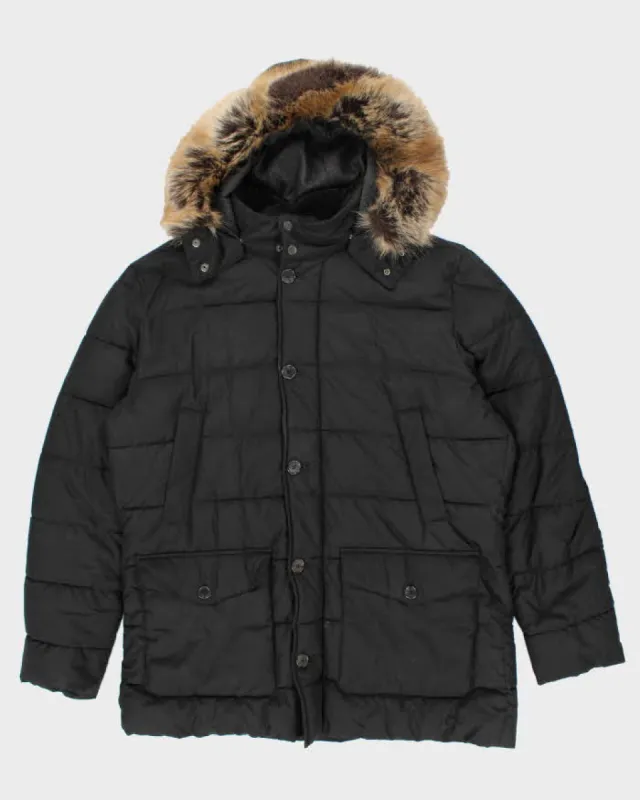 Vintage Barbour Insulated Faux Fur Hooded Bomber Jacket - XXL sold by Rokit