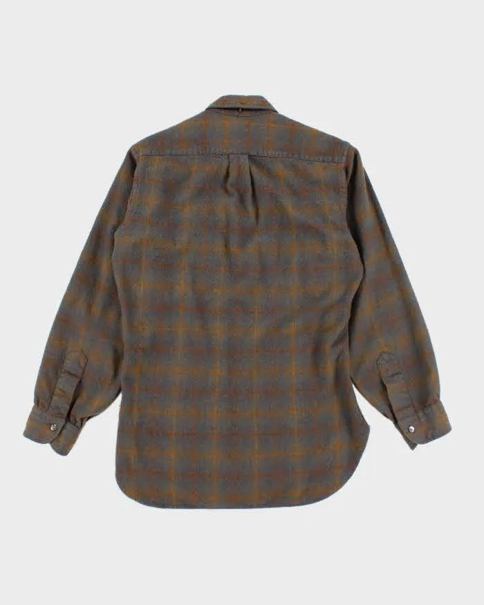 Vintage 80's Pendleton Brown Plaid Wool Shirt - M sold by Rokit product image thumbnail 2