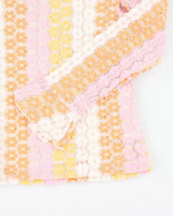 Vintage 90s Gitti Lace Floral Top - M sold by Rokit product image thumbnail 4