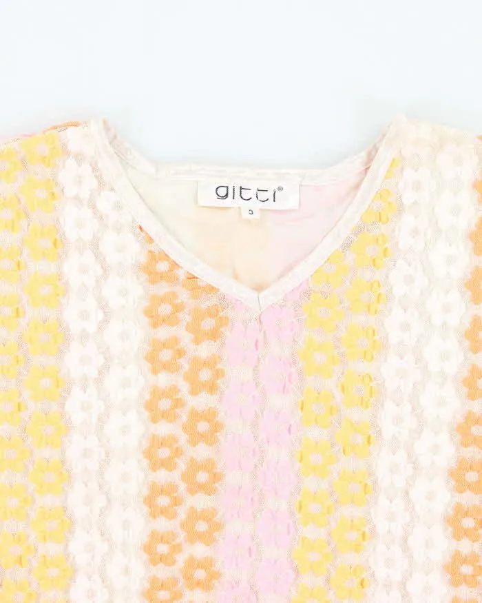 Vintage 90s Gitti Lace Floral Top - M sold by Rokit product image thumbnail 3