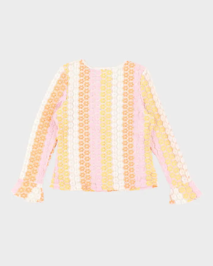 Vintage 90s Gitti Lace Floral Top - M sold by Rokit product image thumbnail 2