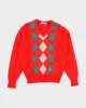 Vintage 90's Burberry Pure Lambswool V-Neck Knit Jumper - L sold by Rokit