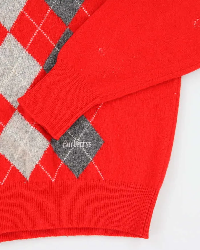 Vintage 90's Burberry Pure Lambswool V-Neck Knit Jumper - L sold by Rokit product image thumbnail 4