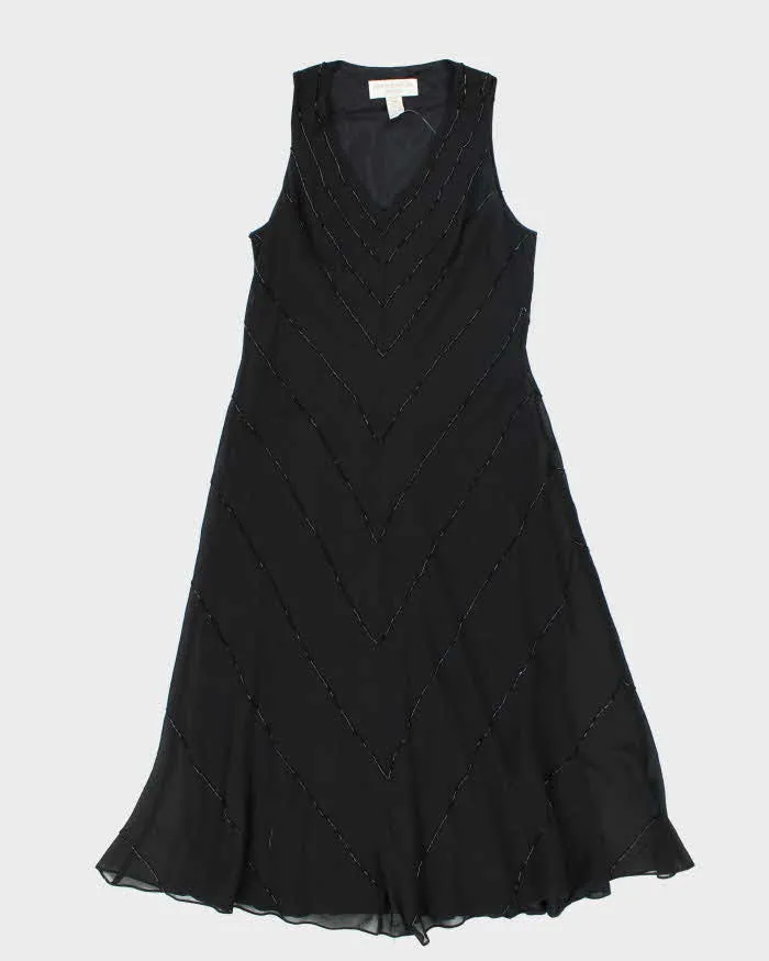 Vintage 90s Jones New York Black Beaded Dress - M sold by Rokit