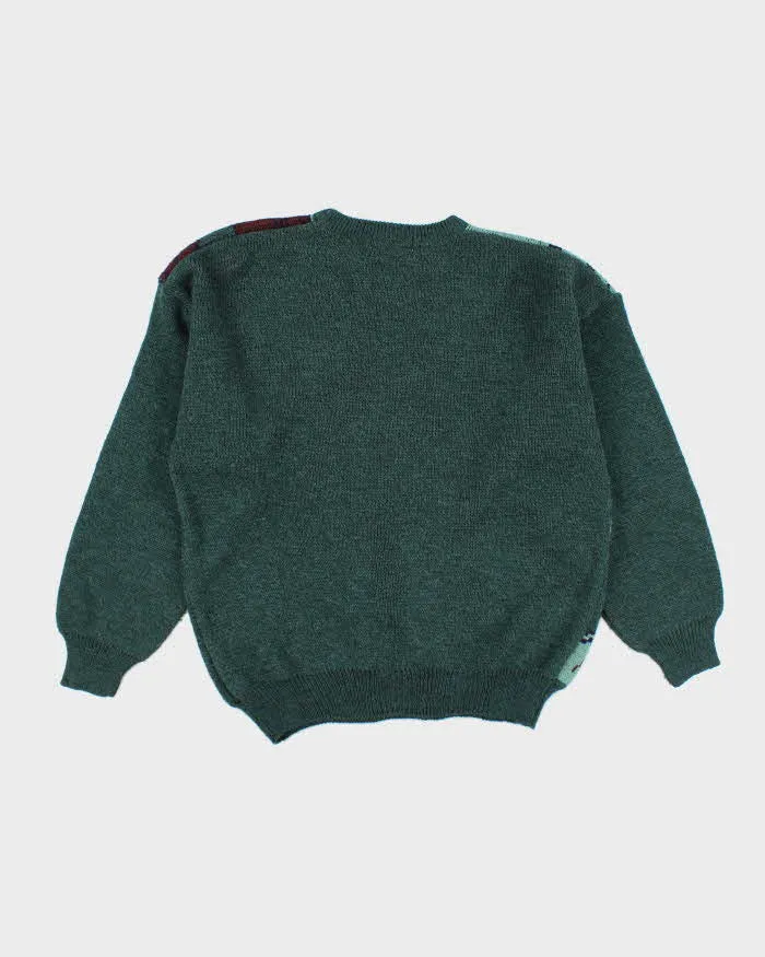 Vintage 90's Mario Valentino Graphic Chunky Knit Jumper - L sold by Rokit product image thumbnail 2