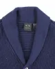 Armani Exchange Navy Wool Blend Cardigan - S sold by Rokit