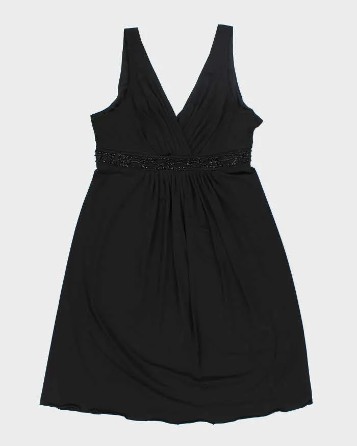 Y2k 00s Jessica Black Beaded Dress - L sold by Rokit
