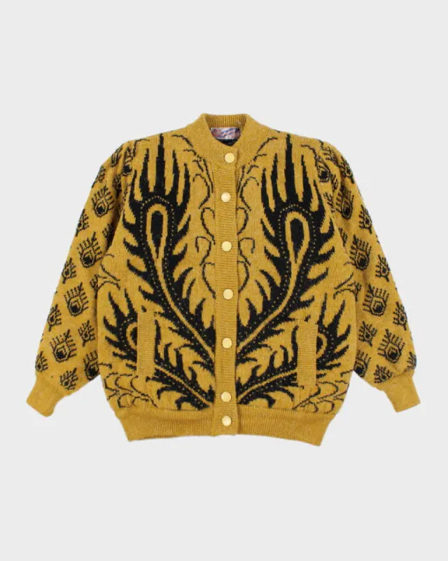 Vintage 80s W.K Angora Blend Lined Cardigan - L sold by Rokit