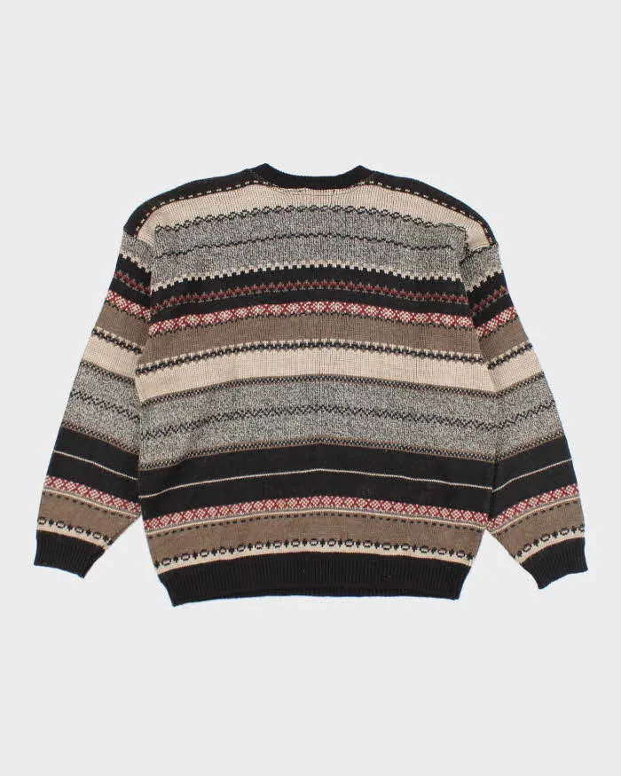 Vintage 90's Tip Top Tailors Patterned Heavyweight Knit Jumper - L sold by Rokit product image thumbnail 2