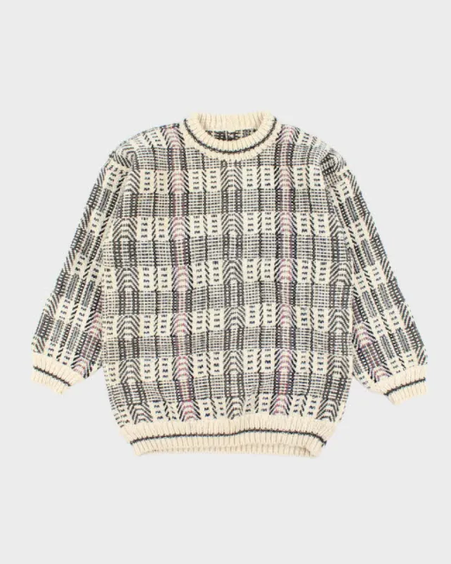 Vintage Handmade Chunky Knit Wool Jumper - L sold by Rokit