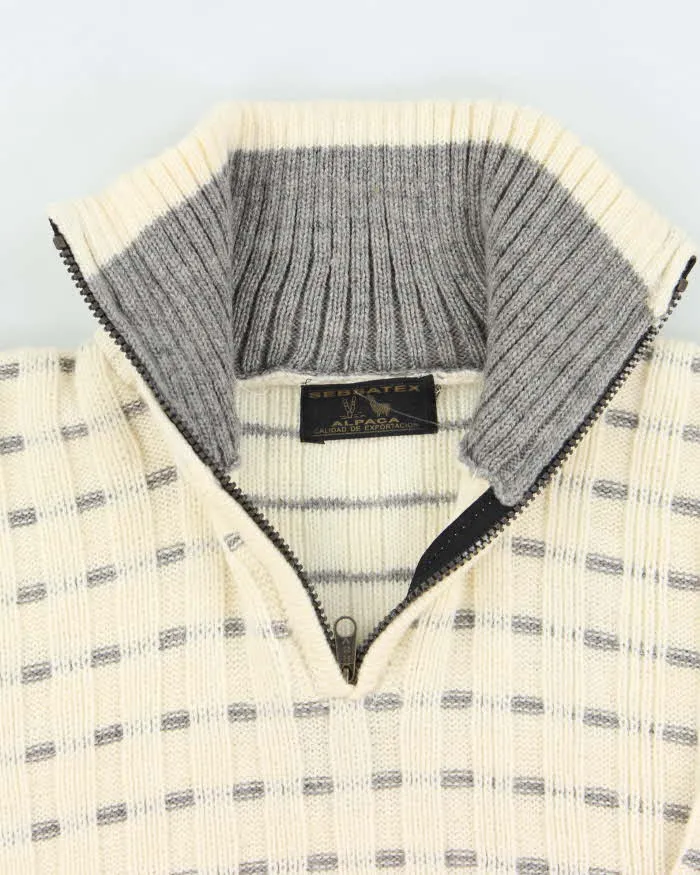 Vintage Sebsatex Alpaca Quarter Zip Jumper - M sold by Rokit product image thumbnail 3