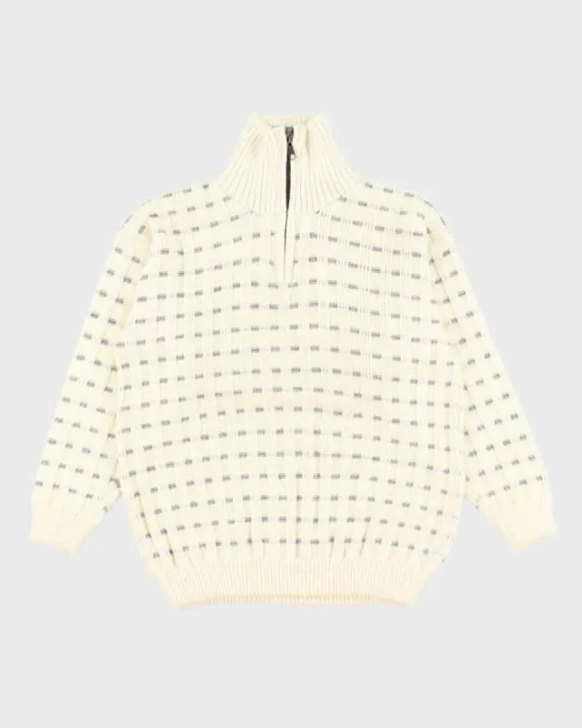 Vintage Sebsatex Alpaca Quarter Zip Jumper - M sold by Rokit