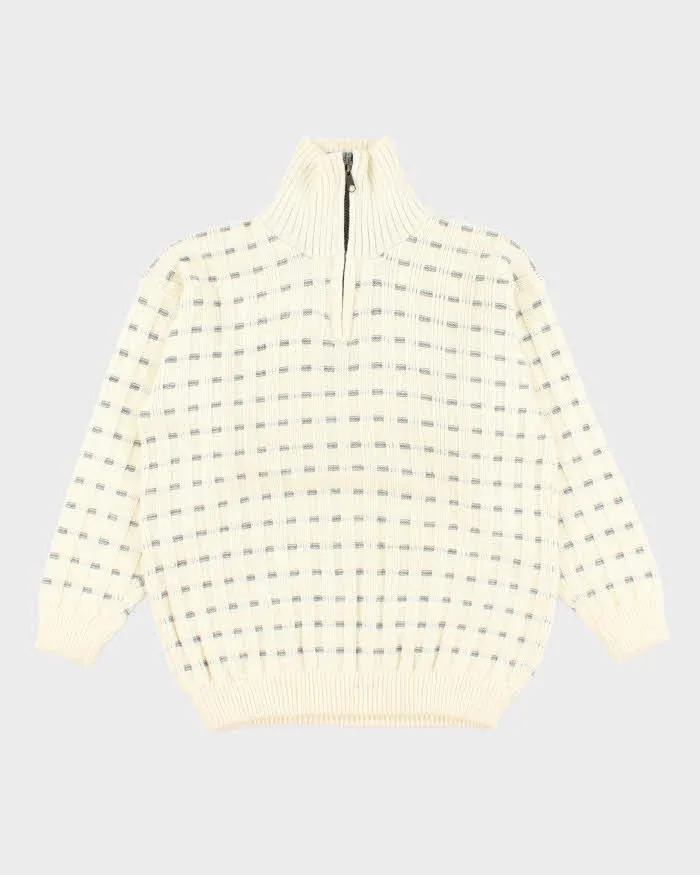 Vintage Sebsatex Alpaca Quarter Zip Jumper - M sold by Rokit
