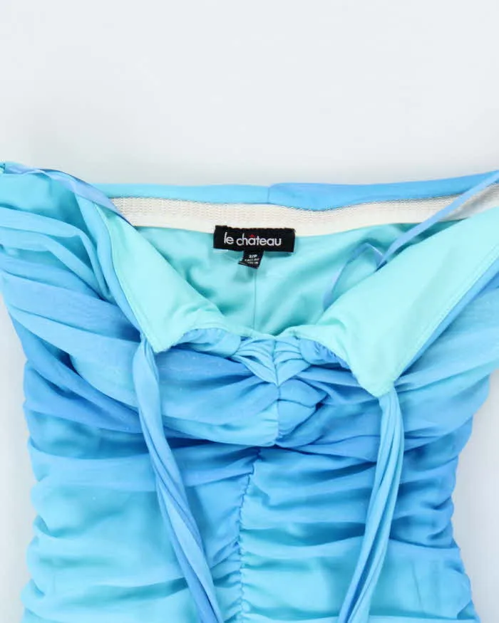Y2k 00s Le Chateau Blue Halter Dress - S sold by Rokit product image thumbnail 4