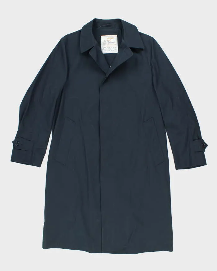 Vintage 90's London Fog Navy Heavyweight Overcoat - L sold by Rokit