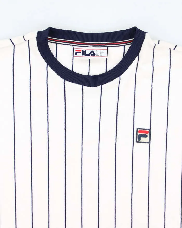 Vintage 2000's Fila Striped Velour Pullover Sweatshirt - L sold by Rokit product image thumbnail 3