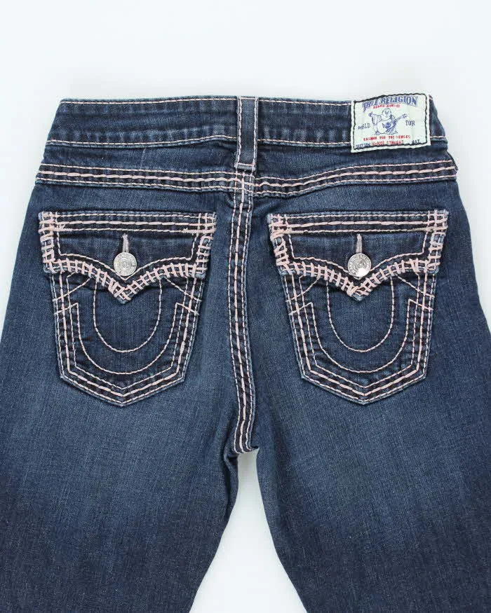 Vintage Y2K Women's True Religion Dark Wash Slim Jeans - W28 L32 sold by Rokit product image thumbnail 4