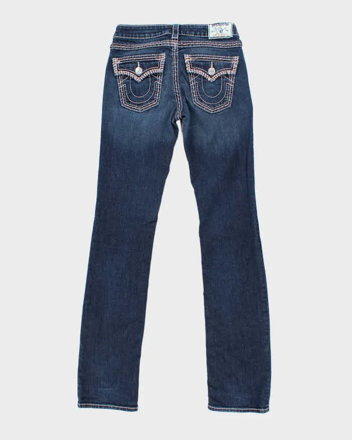 Vintage Y2K Women's True Religion Dark Wash Slim Jeans - W28 L32 sold by Rokit product image thumbnail 2