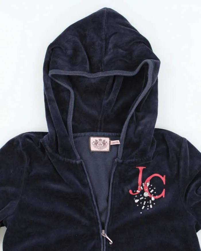 Vintage Y2K Juicy Couture Graphic Printed Textured Zip Up Hoodie - M sold by Rokit product image thumbnail 3