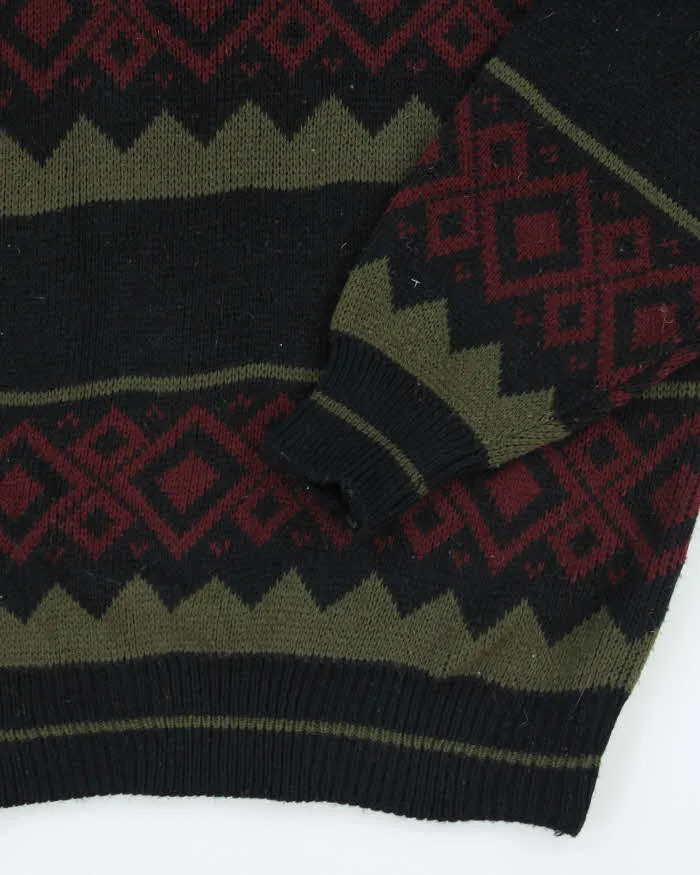 Vintage 90's Patterned Chunky Knit Jumper - XL sold by Rokit product image thumbnail 4