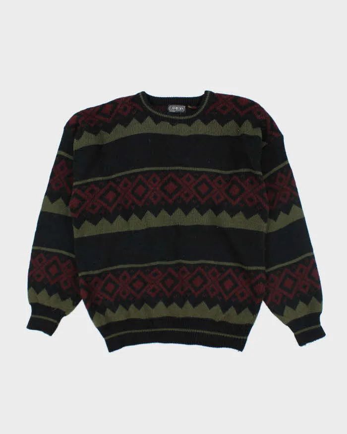 Vintage 90's Patterned Chunky Knit Jumper - XL sold by Rokit