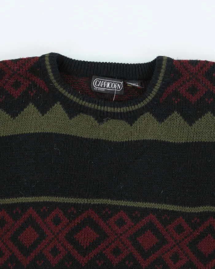 Vintage 90's Patterned Chunky Knit Jumper - XL sold by Rokit product image thumbnail 3