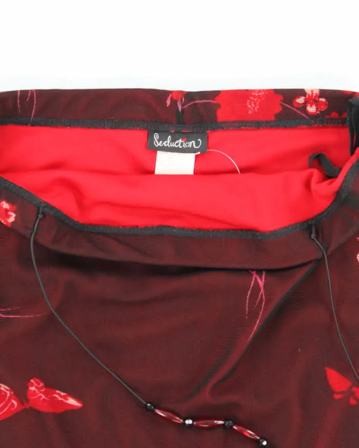 Y2k 00s Seduction Floral Halter Top - S sold by Rokit product image thumbnail 4