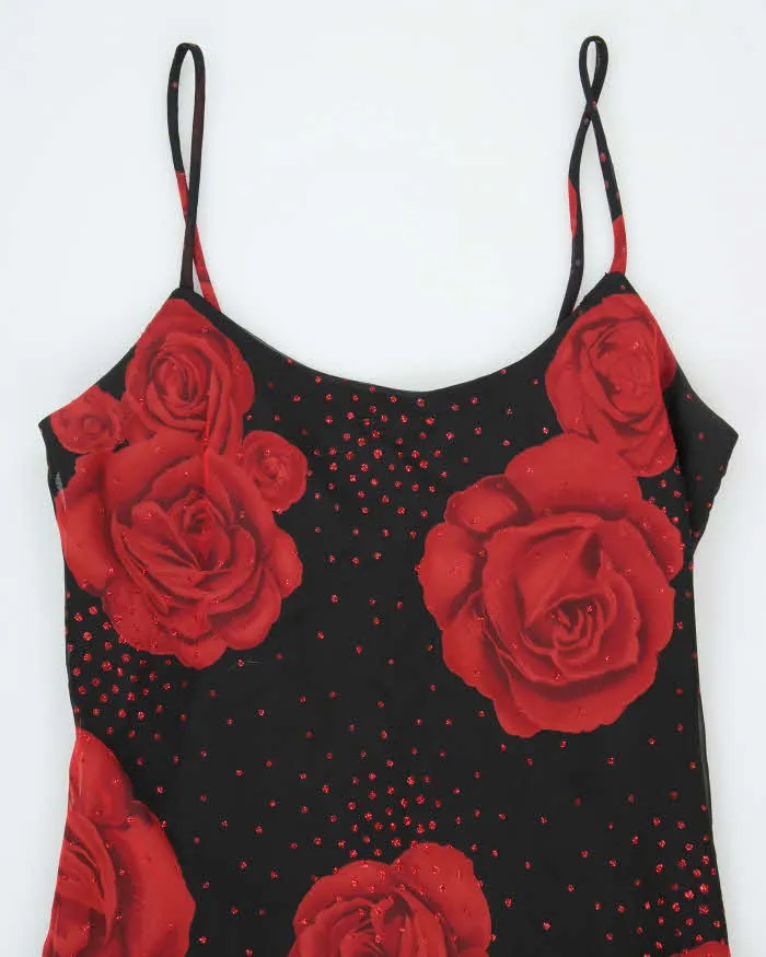 Y2k 00s Fair Weather Floral Glittery Dress - S sold by Rokit product image thumbnail 4