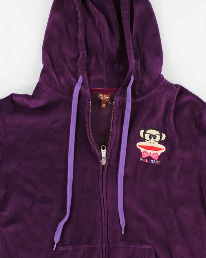 Y2K Paul Frank Velour Track Hoodie - XL sold by Rokit product image thumbnail 3