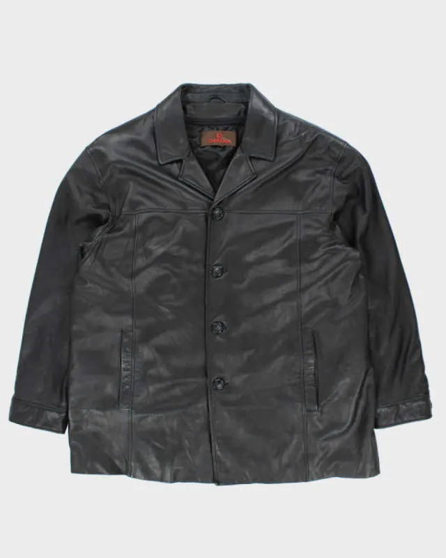 Vintage 90's Danier Heavyweight Button Up Leather Jacket - XXL sold by Rokit