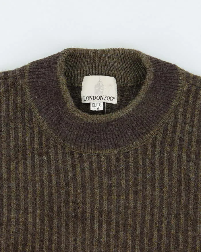 Vintage 90's London Fog Heavyweight Ribbed Knit Jumper - XL sold by Rokit product image thumbnail 3