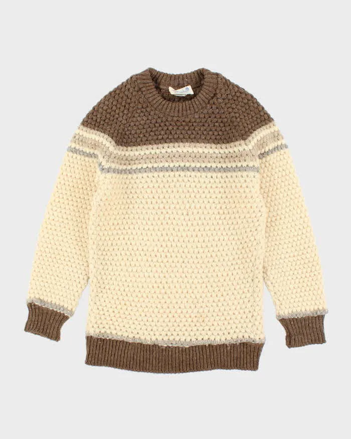 Vintage 80's Caldwell Handmade Wool Chunky Knit Jumper - L sold by Rokit