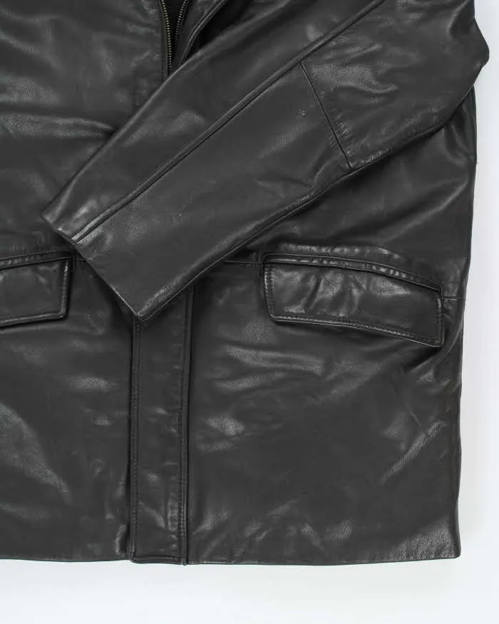 Vintage 90's Danier Heavyweight Zip Up Leather Jacket - XL sold by Rokit product image thumbnail 4