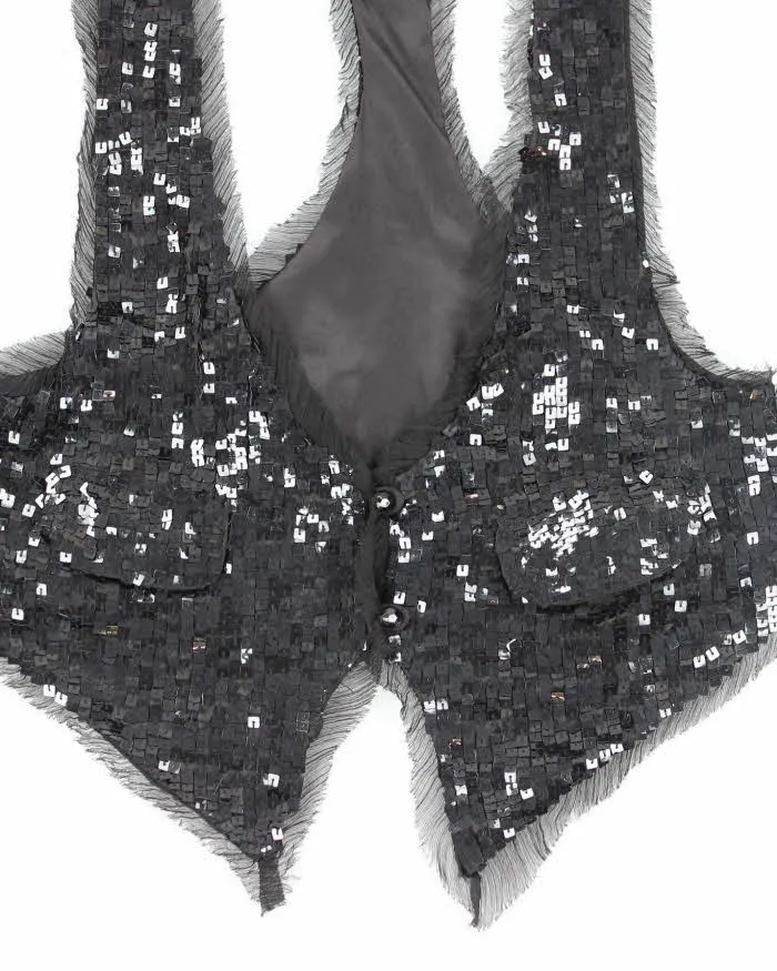 Y2k 00s Le Chateau Sequin Waist Coat - XS sold by Rokit product image thumbnail 4