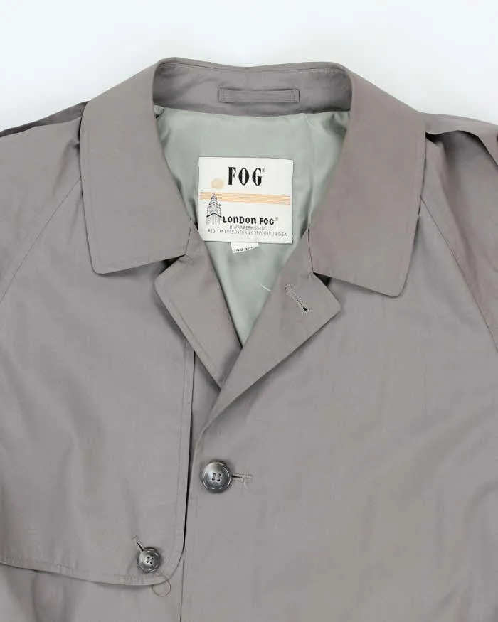 Vintage 80's London Fog Grey Belted Overcoat - L sold by Rokit product image thumbnail 3