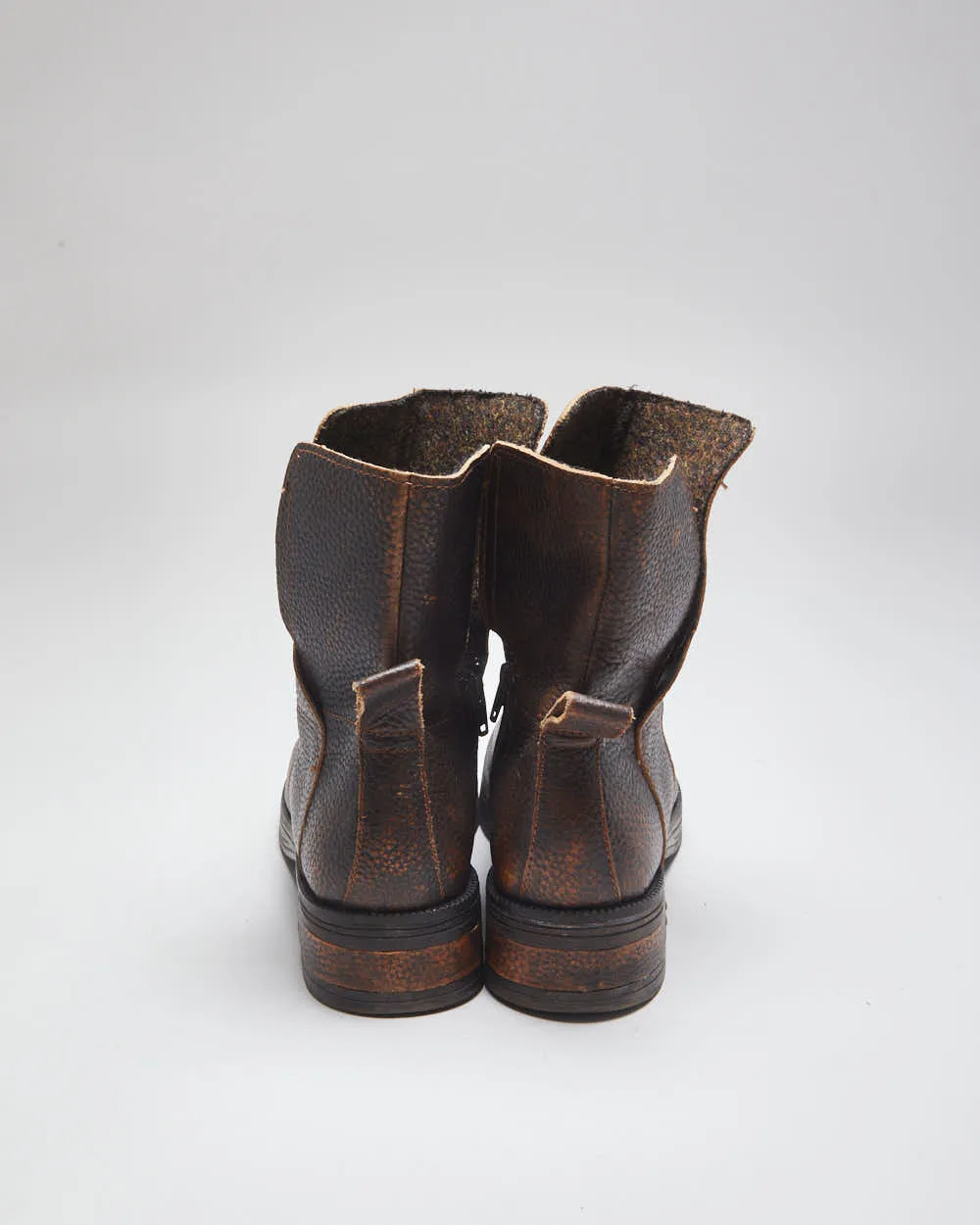 Vintage CAT Brown Leather Chelsea Work Boots - UK 8 sold by Rokit product image thumbnail 4