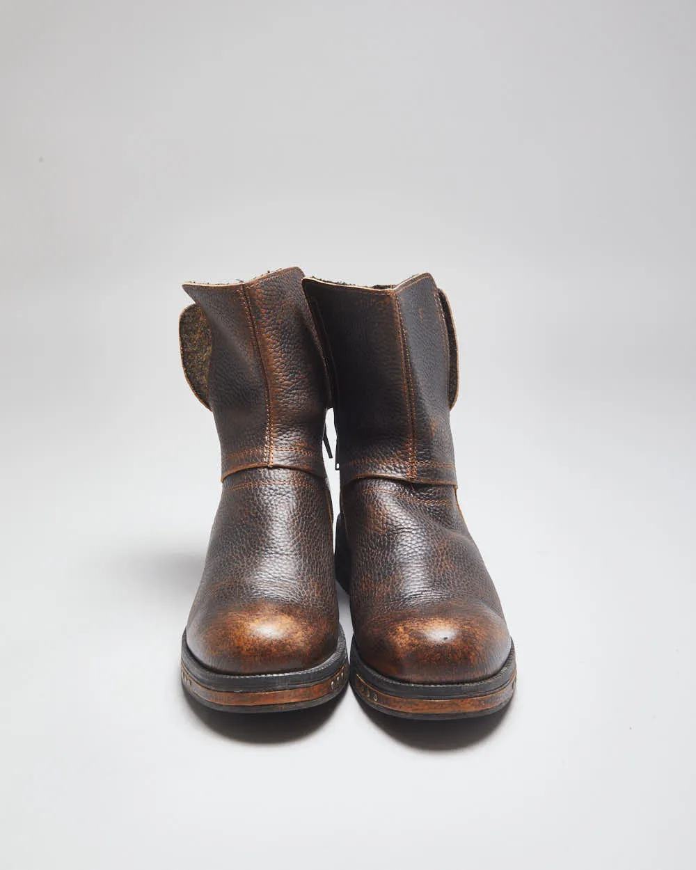 Vintage CAT Brown Leather Chelsea Work Boots - UK 8 sold by Rokit product image thumbnail 3