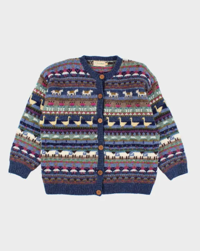 Vintage L.L. Bean Wool Cardigan - L sold by Rokit
