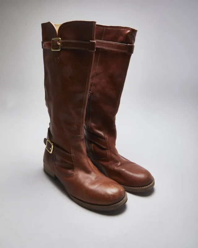 Vintage Women's Coach Brown Leather Boots - UK 6 sold by Rokit