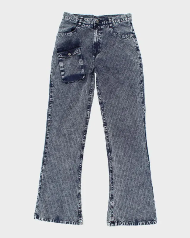 Vintage Y2K Women's Dark Stone Washed Flared Jeans - W26 L31 sold by Rokit